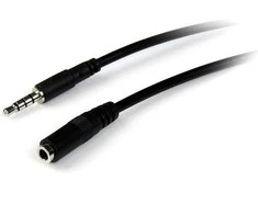 Kabelis StarTech Jack 3.5mm - Jack 3.5mm 1m juoda (MUHSMF1M)