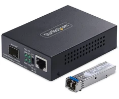 Šakotuvas Šviesolaidinis konverteris StarTech MCM1110SMLC40 tinklo konverteris 2000 Mbit/s 1310 nm Vienmodis Juodas