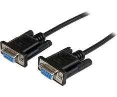 StarTech 2M Juodas DB9 NULL MODEM CABLE/SERIAL NULL MODEM CABLE Juodas