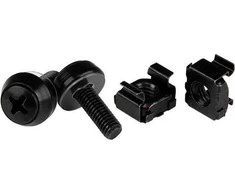 StarTech Rinkinys varžtai M5 x 12mm/poveržlės/veržlės - 100vnt. Juoda (CABSCREWM52B)