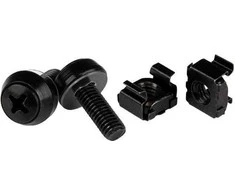 StarTech M6 x 12mm sraigtinis rinkinys / poveržlės / veržlės - 100kpl. Juodieji (CABSCRWM62B)