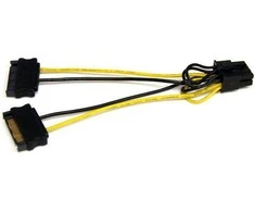 StarTech SATA 15 kontaktų – PCIE 8 kontaktų, 0,15 m, geltona (SATPCIEX8ADP)