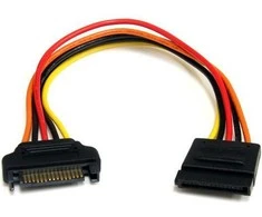 StarTech SATA 15 kontaktų – SATA 15 kontaktų, 0,2 m, daugiaspalvis (SATAPOWEXT8)
