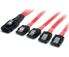 StarTech SFF 8087 - SATA x4, 0.48m, Raudona (SAS8087S450)