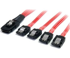 StarTech SFF 8087 - SATA x4, 1m, Raudona (SAS8087S4100)