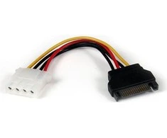 "StarTech Molex" - SATA, 0,15 m, kelių spalvų (LP4SATAFM6IN)
