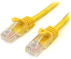 StarTech 1M CAT 5E Geltonas SNAGLESS/ETHERNET RJ45 KABELIO VYNAS Į VYNU