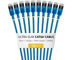 StarTech Kabelis sieciowy mėlyna 0,3 m Cat6a U/FTP (STP) apvalus (6ASTP34BLS30CM10PK)
