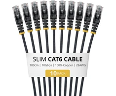 StarTech Tinklo kabelis juodas 1 m Cat6 U/UTP (UTP) (N6PAT100CMBKS10PK)
