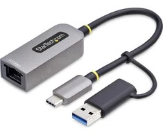 „StarTech“ USB TYPE-C ETHERNET ADAPTERIS / ETHERNET ADAPTERIS SU USB-A KONVERTU