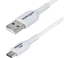 „StarTech“ USB-A į USB-C kabelis, 1 m, Baltas/Įkroviklio laidas, USB 2.0 duomenų perdavimas