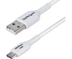 „StarTech“ USB-A į USB-C kabelis, 2 m, Baltas/Įkroviklio laidas, USB 2.0, duomenų perdavimas