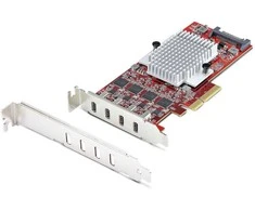STARTECH.COM 4 prievadų USB-C 10Gbps PCIe plokštė 4x atskiri USB 3.2 valdikliai PCI Express 3.0 žemo profilio laikiklis TAA
