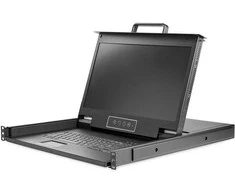 StarTech.com Rack KVM konsolė HD 1080p - JAV klaviatūra (QWERTY), vieno prievado VGA KVM su 17 colių LCD monitoriumi - 1U LCD KVM konsolės stalčius su kabeliais - USB palaikymas - 50 000 MTBF (RKCONS17HD) - KVM konsolė su KVM jungikliu - 1 prievadas - USB - 43,9 cm (