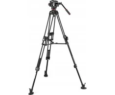Trikojis stovas - Manfrotto 645 Alu Fast Twin 504X skysčio galva aliuminio