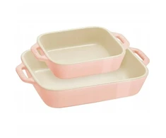 STAUB COOKING Rinkinys 2 półmisków prostokątnych, šviesiai rausva