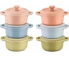 STAUB DOVANŲ DOVANOS 6x Mini Cocotte apvalios 10 cm, įvairiaspalvės