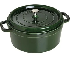 Basil STAUB Puodas STAUB żeliwny apvalus 6.7 ltr žalia universalus