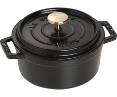 Staub Cocotte 12cm apvalus juodas, ketaus