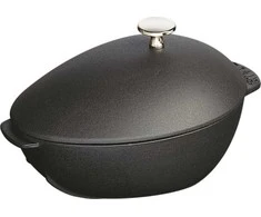 STAUB STAUB puodas, ketaus, ovalus moliuskas, 2 ltr, juodas, universalus