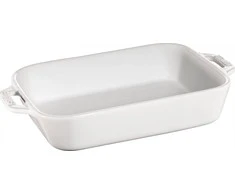 Zwilling Staub Stačiakampė keraminė lėkštė, skirta kavai, 4,5 l, balta