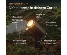 Steinel Sodo šviestuvas įsmeigiamas SPOT GARDEN SC LED su jutikliu 7,84W 363lm 1800-4000K RGBWW IP65 IK03 24V antracitas / aliuminis