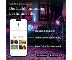 Steinel Sodo šviestuvas įsmeigiamas SPOT GARDEN SC LED su jutikliu 7,84W 363lm 1800-4000K RGBWW IP65 IK03 24V antracitas / aliuminis
