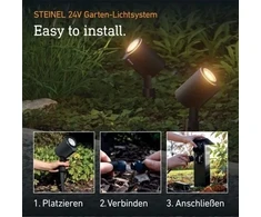 Steinel SPOT GARDEN LED nightmatic 7.84W 363lm 1800-4000K RGBWW IP65 IK03 24V antracito / aliuminio