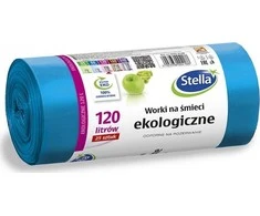 Stella STELLA šiukšlių maišai, ekologiški, 120 l, 25 vnt, mėlyna