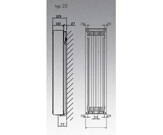 Stelrad 22 tipas 600x2200mm W