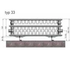 Stelrad Thermolux Classic K33 600 x 800mm 1523 W plokštės radiatorius
