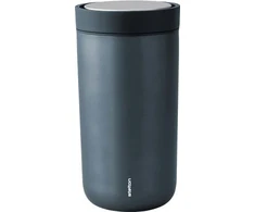 Terminis puodelis - Stelton To Go Click - 0.2 L - Nerūdijantis plienas - Tamsiai mėlyna metalinė