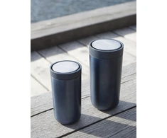 Terminis puodelis - Stelton To Go Click - 0.2 L - Nerūdijantis plienas - Tamsiai mėlyna metalinė