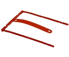 Stickn B-binder raudona su nadstawką i etykietą 100 vnt. / pak - (100 vnt.)