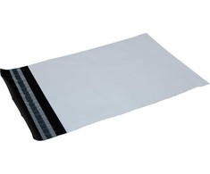 Stickn Forsendelsespose propac, 400 x 600 mm, hvid med hank, pakke a 100 stk.