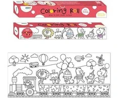 Stickn Lipni spalvinimo knygelė Stick´N, rulone, The Party Train