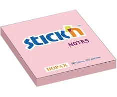 Stickn Lipnūs lapeliai Stick´N 21148, 76x76mm, 100 lapelių, rožinės spalvos