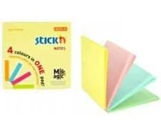 Stickn Lipnūs lapeliai Stick´N Magic Pads 21571, 76x76mm, 4x25 lapelius, 4 pastelinės spalvos