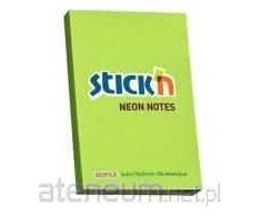 Stickn Lipnūs lapeliai Stick´N 21163, 51x76mm, 100 lapelių, Neoninės žalios spalvos