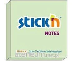 Stickn Lipnūs lapeliai Stick´N 21150, 76x76mm, 100 lapelių, šviesiai žalios spalvos