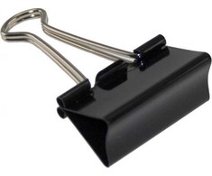 Stickn Papirklemme stål bnt sort 30mm foldback 12stk/pak - (12 stk.)