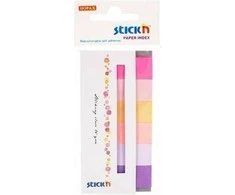Popieriniai žymekliai StickN, 21595, Pavasaris, 6 spalvos po 30 lapelių, 45x15mm