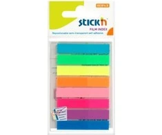 Stick N Find Plastikiniai žymekliai Stick´N 21401, 45x8mm, 8 neoninės spalvos po 20 vnt., blisteryje