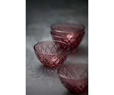 STM Sorrento puodeliai, 4 vnt., rožinės spalvos, Lyngby Glas