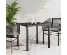 Sodo stalas Juoda 80 x 80 x 73 cm metalas