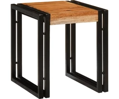 Suklijuotas stalas 3 vnt. Ruda ir juoda 82 x 40 x 45 cm