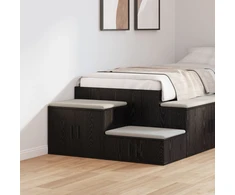 Oppbevaringsskap 2 pcs Juodas ąžuolas 127 x 41 x 40 cm