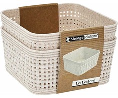 Storage Solutions Plastikiniai laikymo krepšeliai, 12 x 12 x 6 cm, 2 vnt.