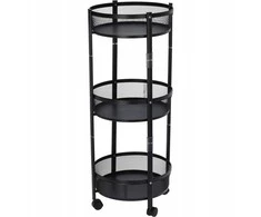 Storage Solutions Sulankstomas virtuvinis vežimėlis ant ratų, 3 pakopų