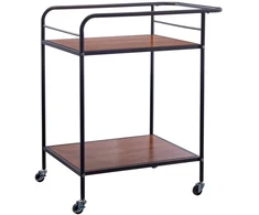 Storage Solutions Virtuvinis vežimėlis su 2 lentynomis, ant ratukų, 62,5 x 43 x 73,5 cm
